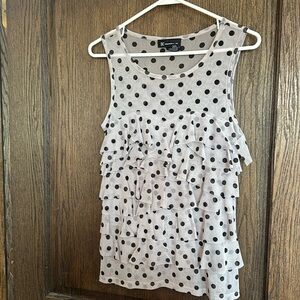 INC polka dot sleeveless top